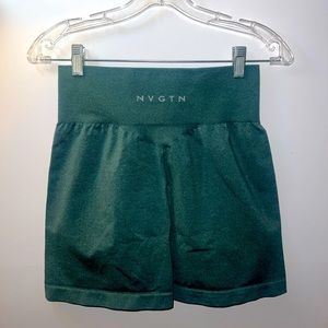 Medium Nvgtn Seamless Spandex Shorts in Forest Green